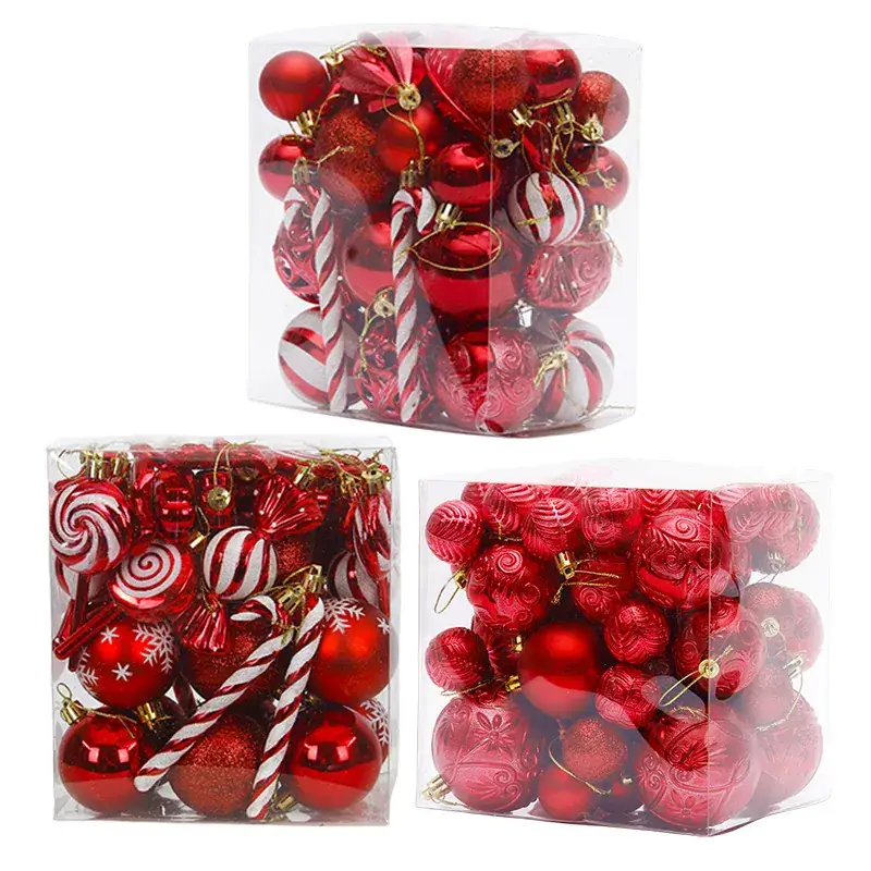 Silver Metal Christmas Balls 6cm 4cm Pack - Image 20