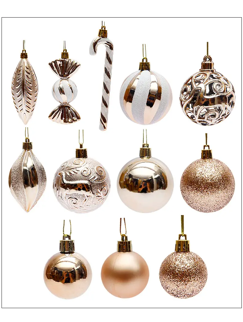 Silver Metal Christmas Balls 6cm 4cm Pack — feature 19