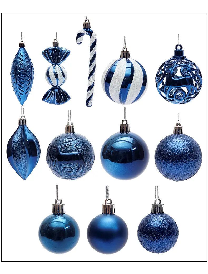 Silver Metal Christmas Balls 6cm 4cm Pack — feature 21