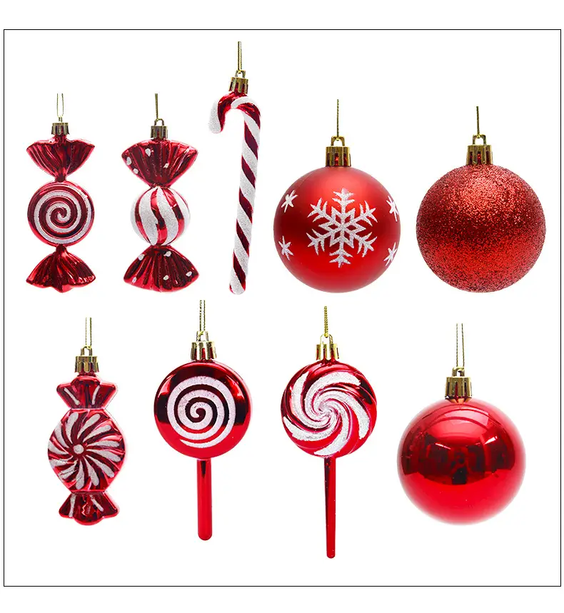 Silver Metal Christmas Balls 6cm 4cm Pack — feature 22