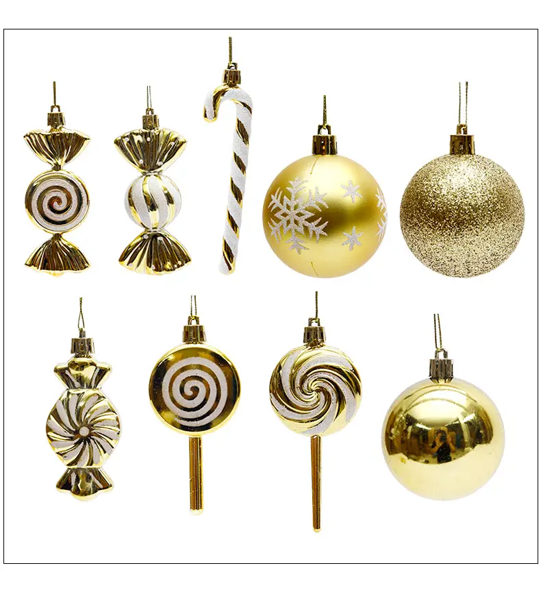 Silver Metal Christmas Balls 6cm 4cm Pack — feature 23