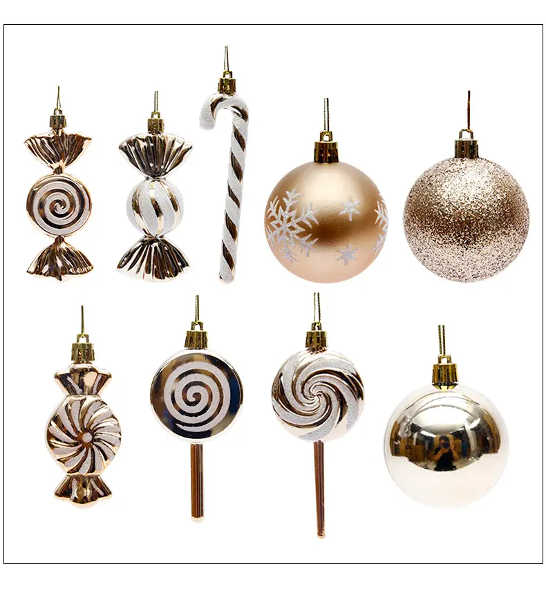 Silver Metal Christmas Balls 6cm 4cm Pack — feature 25