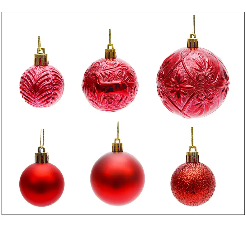 Silver Metal Christmas Balls 6cm 4cm Pack — feature 28