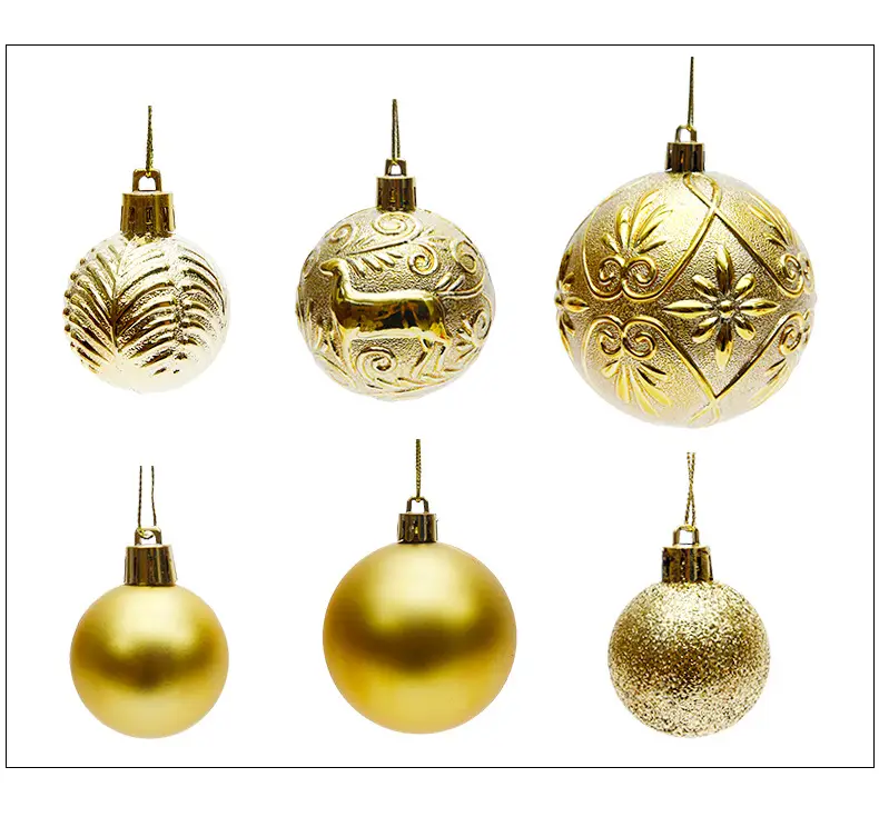 Silver Metal Christmas Balls 6cm 4cm Pack — feature 29