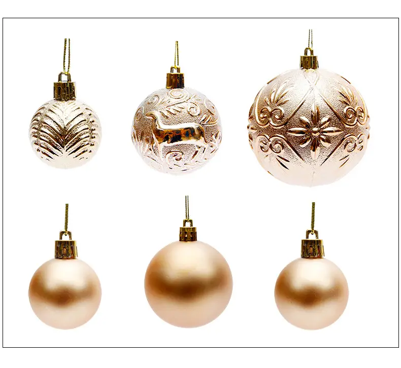 Silver Metal Christmas Balls 6cm 4cm Pack — feature 31