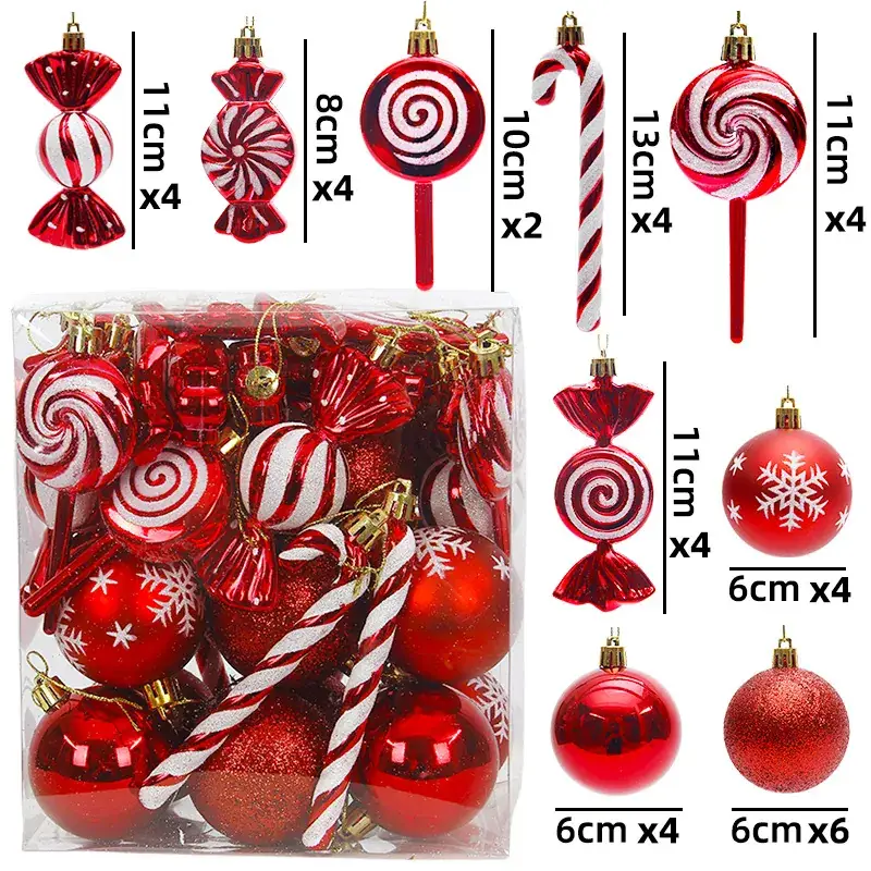 Silver Metal Christmas Balls 6cm 4cm Pack - Image 2