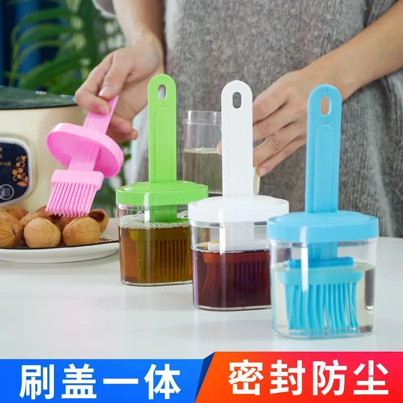Oil Brush with Bottle for Kitchen Lint-Free Use