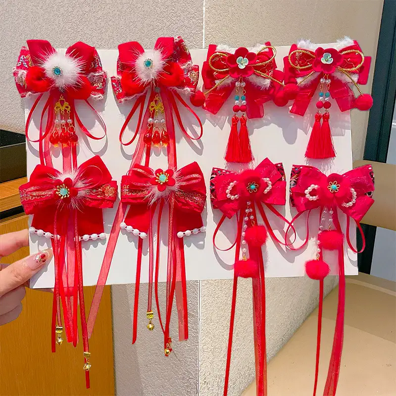 2026 Red Traditional Tassel Hairpin for Girls - Image 14