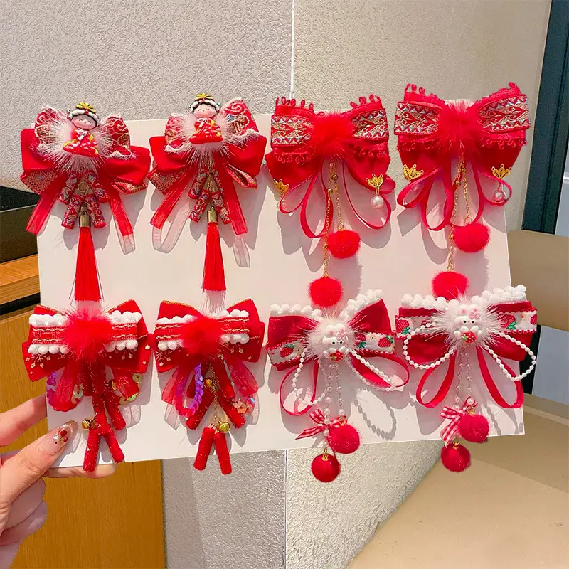 2026 Red Traditional Tassel Hairpin for Girls — feature 37