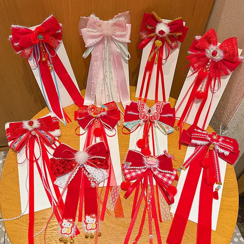 2026 Red Traditional Tassel Hairpin for Girls — feature 38