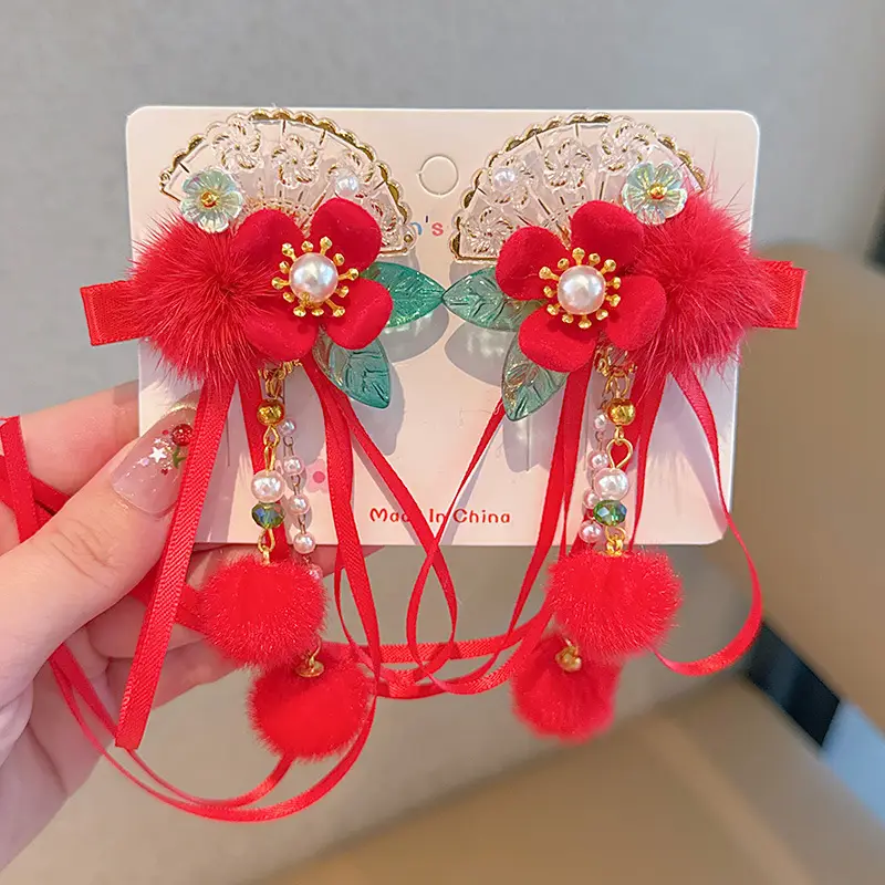 2026 Red Traditional Tassel Hairpin for Girls — feature 43