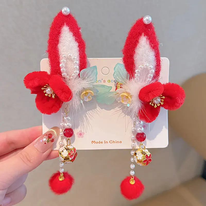 2026 Red Traditional Tassel Hairpin for Girls — feature 49