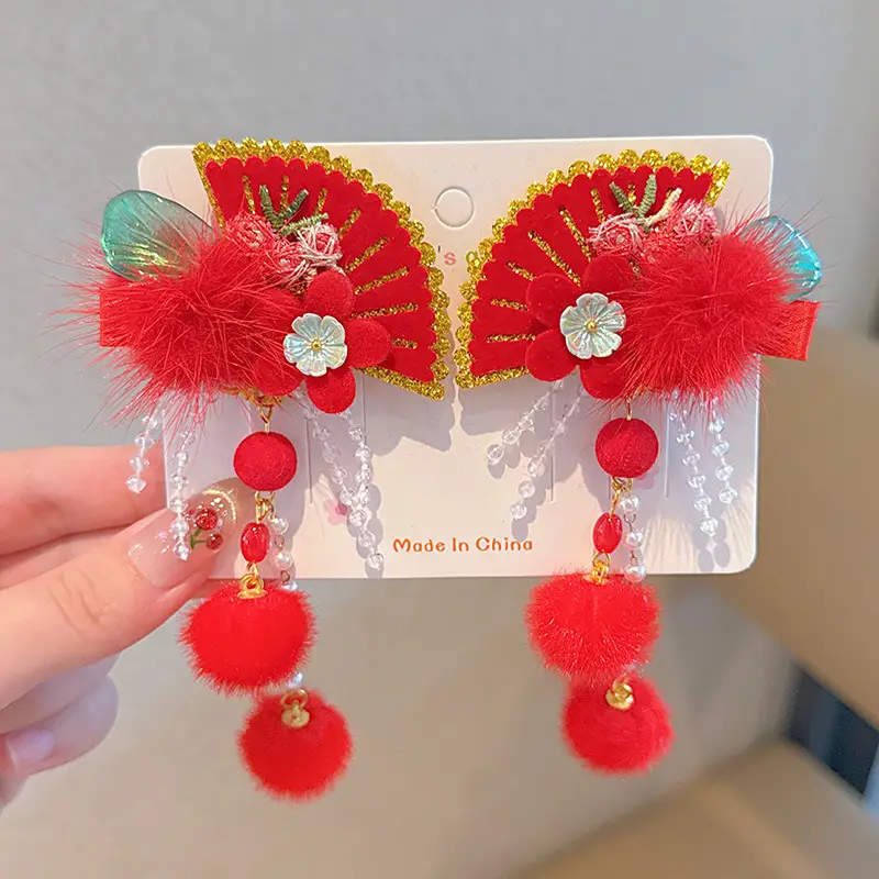 2026 Red Traditional Tassel Hairpin for Girls — feature 51