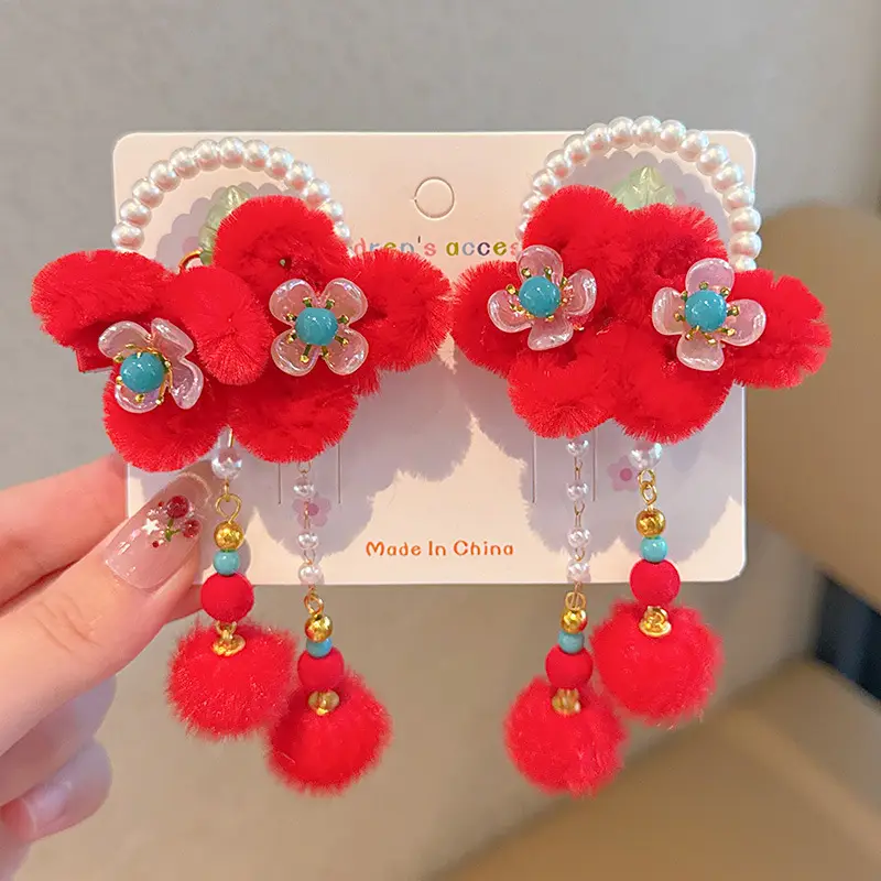 2026 Red Traditional Tassel Hairpin for Girls — feature 52