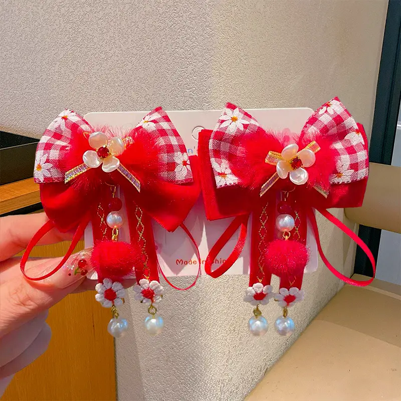 2026 Red Traditional Tassel Hairpin for Girls - Image 5