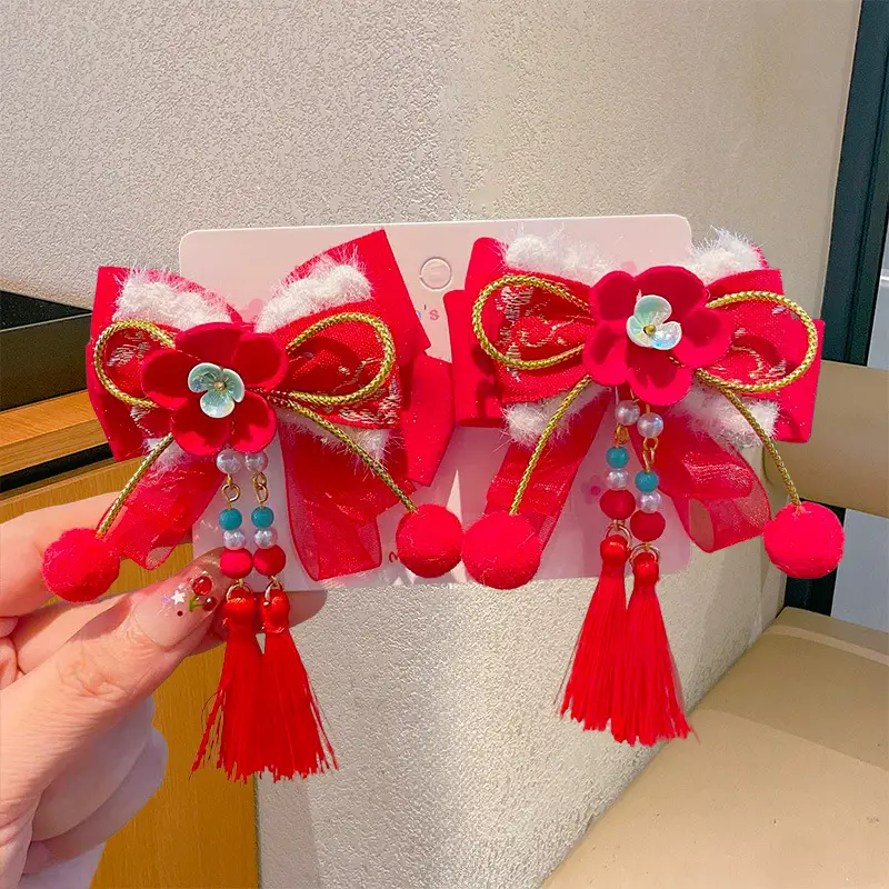 2026 Red Traditional Tassel Hairpin for Girls - Image 6