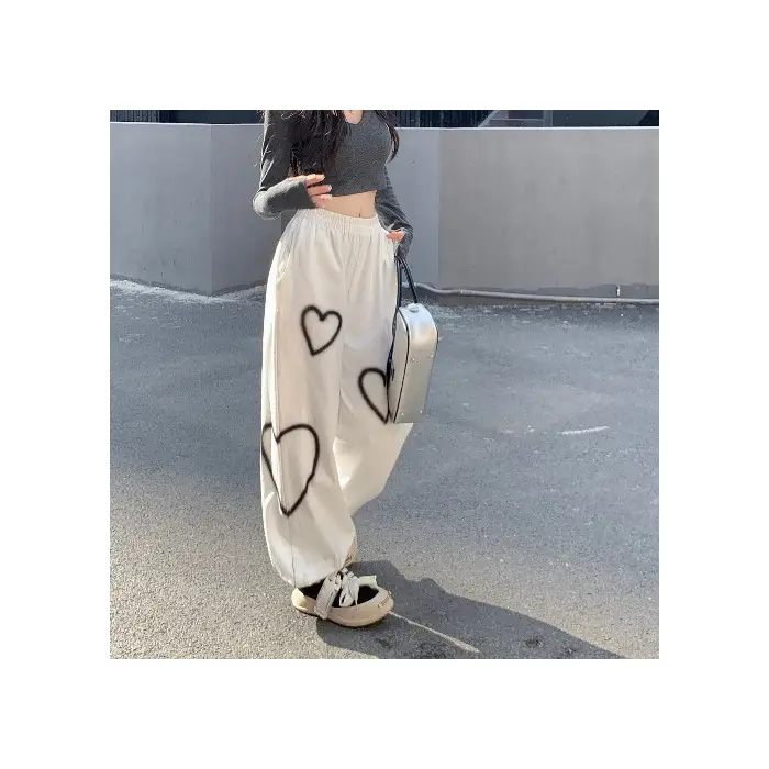 Love High Waist Ankle Tied Sports Pants Women Spring Summer - Image 2