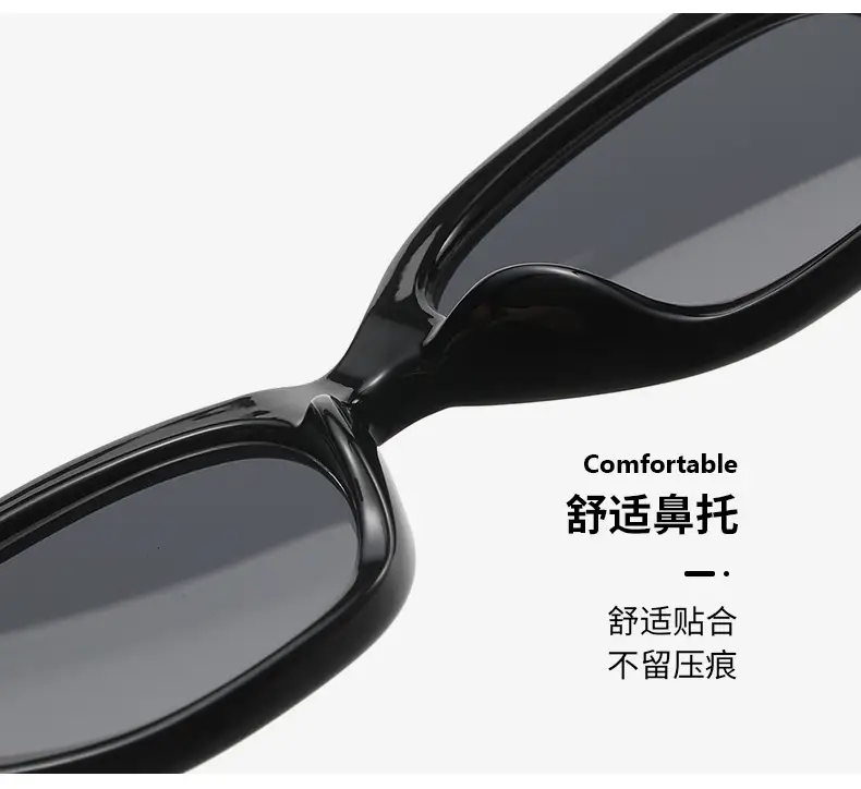 Women's Triangle Cat Eye Sunglasses White Orange β feature 7