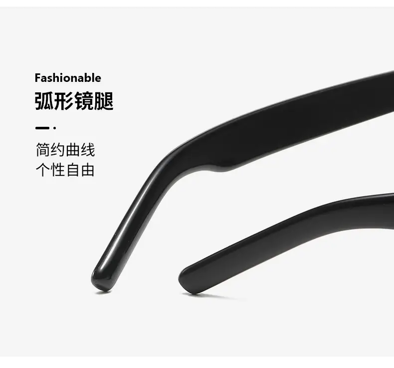 Women's Triangle Cat Eye Sunglasses White Orange β feature 8