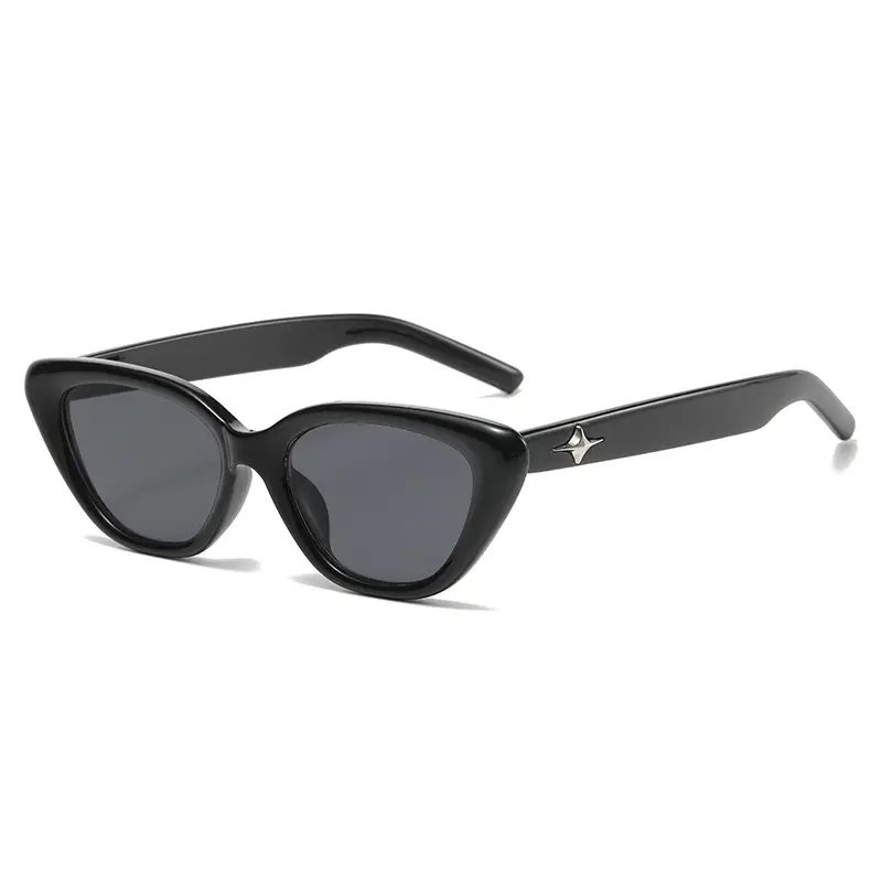 Women's Triangle Cat Eye Sunglasses White Orange