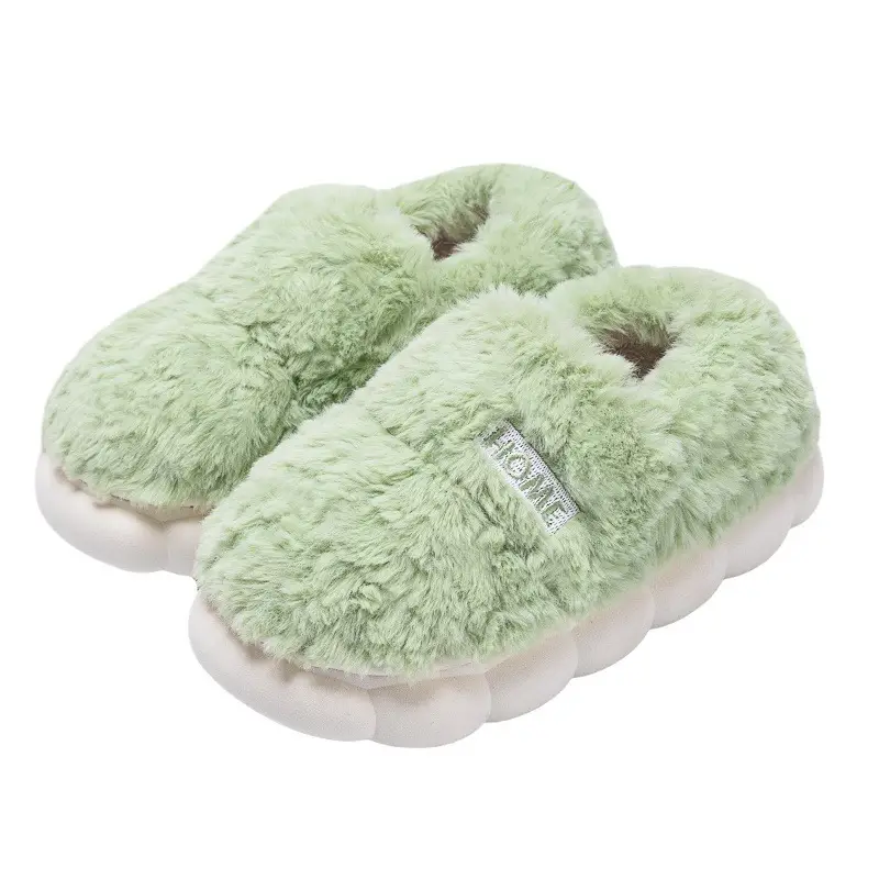 Stuffed Cotton Slippers Women Winter 2025 New Furry Home Indoor Couple Outer Wear - Image 8