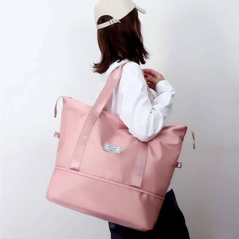 Purple Expandable Travel Bag with Trolley Design - Image 8