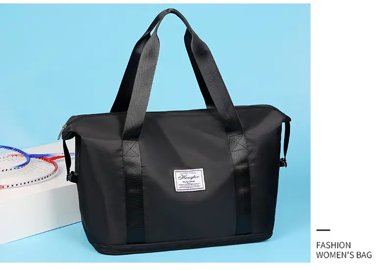 Purple Expandable Travel Bag with Trolley Design — feature 14