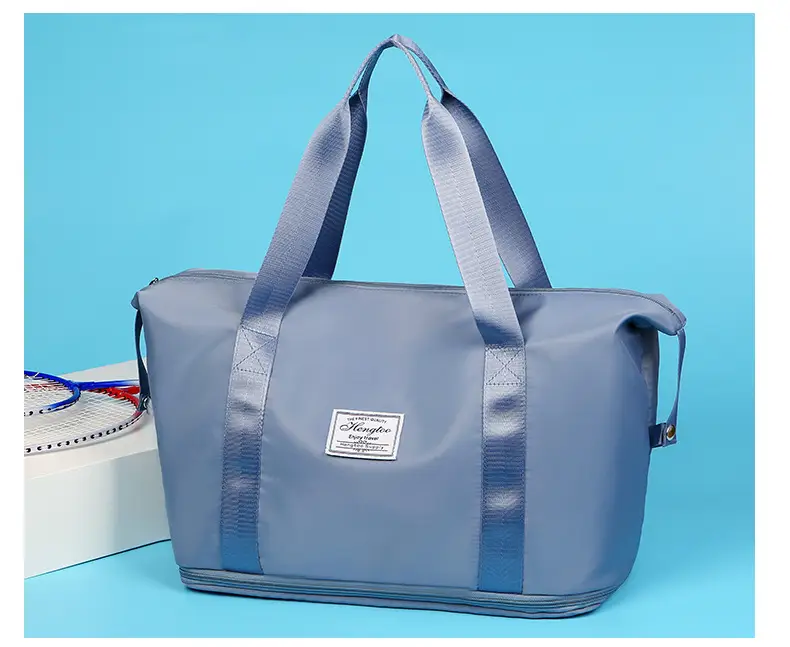 Purple Expandable Travel Bag with Trolley Design — feature 15