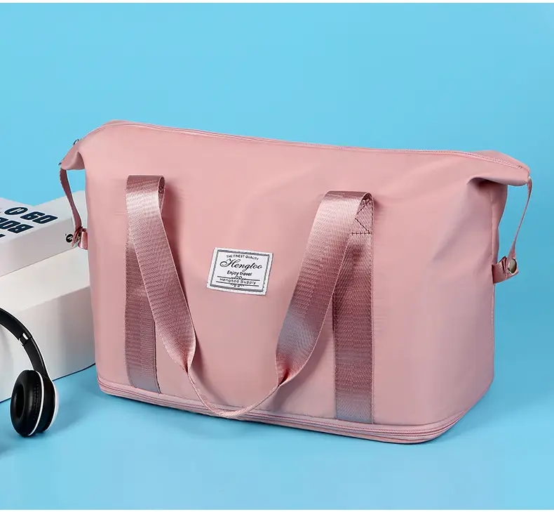 Purple Expandable Travel Bag with Trolley Design — feature 18