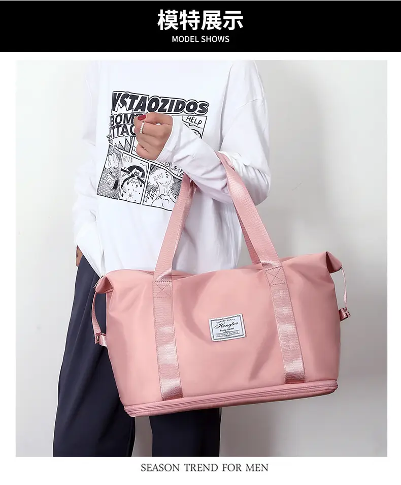 Purple Expandable Travel Bag with Trolley Design — feature 19