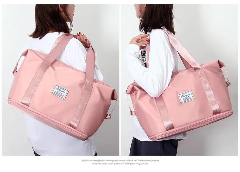 Purple Expandable Travel Bag with Trolley Design — feature 20