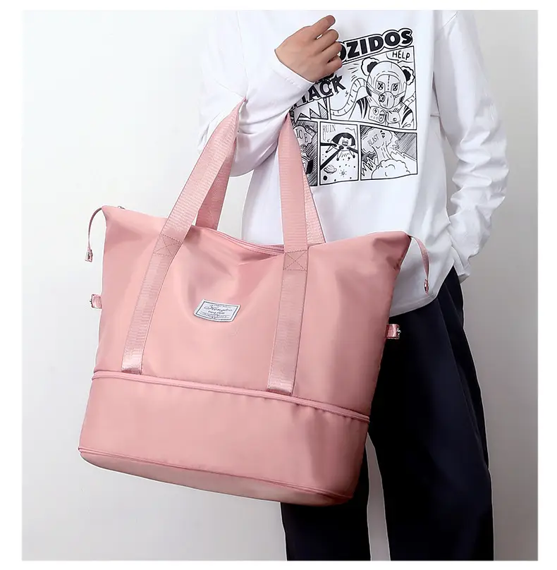 Purple Expandable Travel Bag with Trolley Design — feature 21