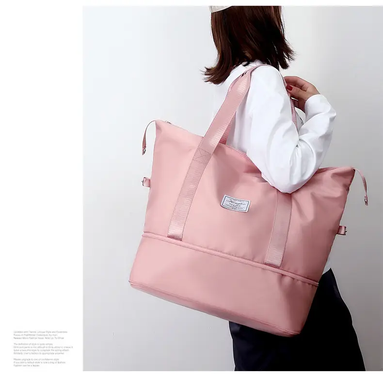 Purple Expandable Travel Bag with Trolley Design — feature 22