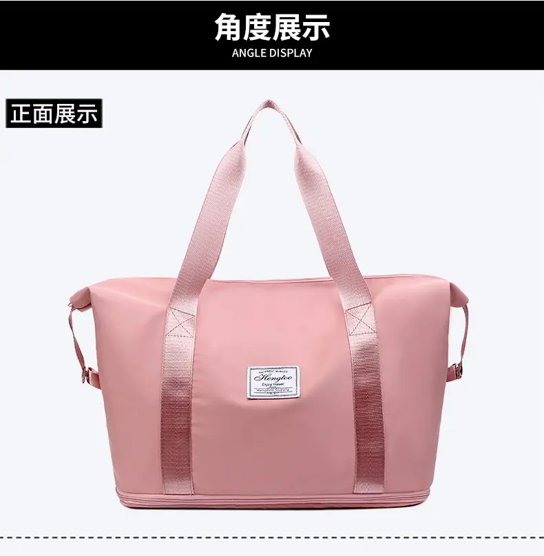 Purple Expandable Travel Bag with Trolley Design — feature 24