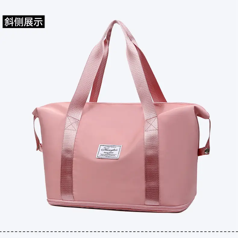 Purple Expandable Travel Bag with Trolley Design — feature 25