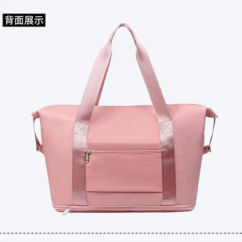 Purple Expandable Travel Bag with Trolley Design — feature 27