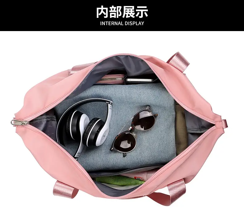 Purple Expandable Travel Bag with Trolley Design — feature 33