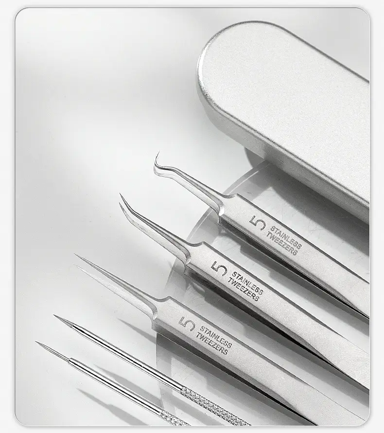 J Type Electroplated Needle Black 3Pc Acne Remover — feature 16