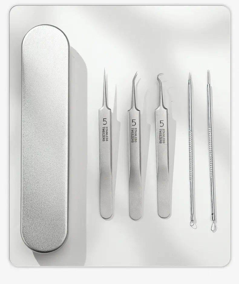 J Type Electroplated Needle Black 3Pc Acne Remover — feature 18