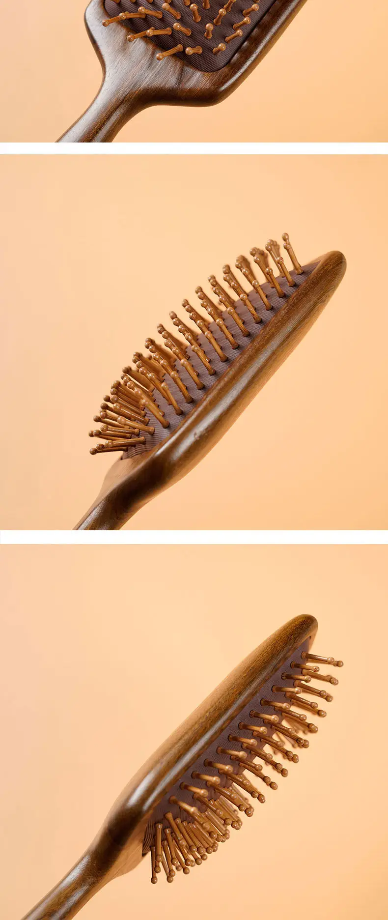 Wooden Hair Brush for Detangling Smooth Hair — feature 5