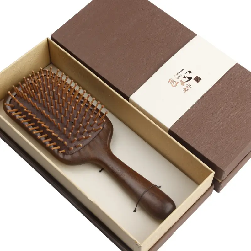 Wooden Hair Brush for Detangling Smooth Hair - Image 14