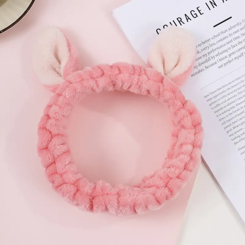 Cute 3D Bunny Ear Headband Purple Soft Korean Style — feature 5