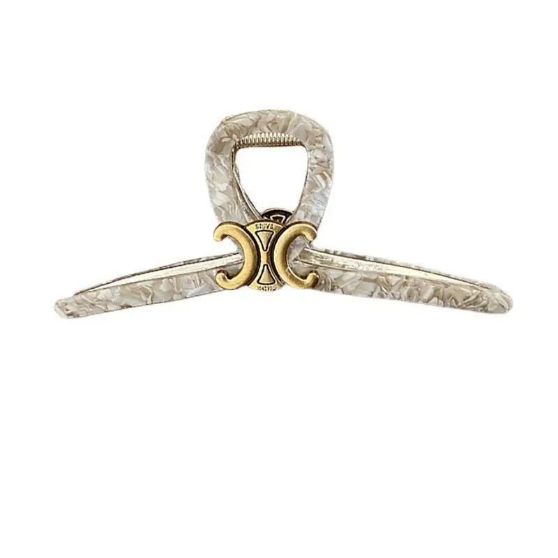 Oversized Retro Hairpin Women's Back Acetate Clip - Image 40