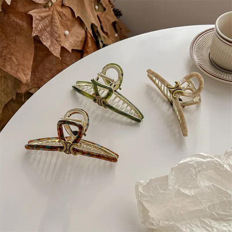 Oversized Retro Hairpin Women's Back Acetate Clip — feature 4