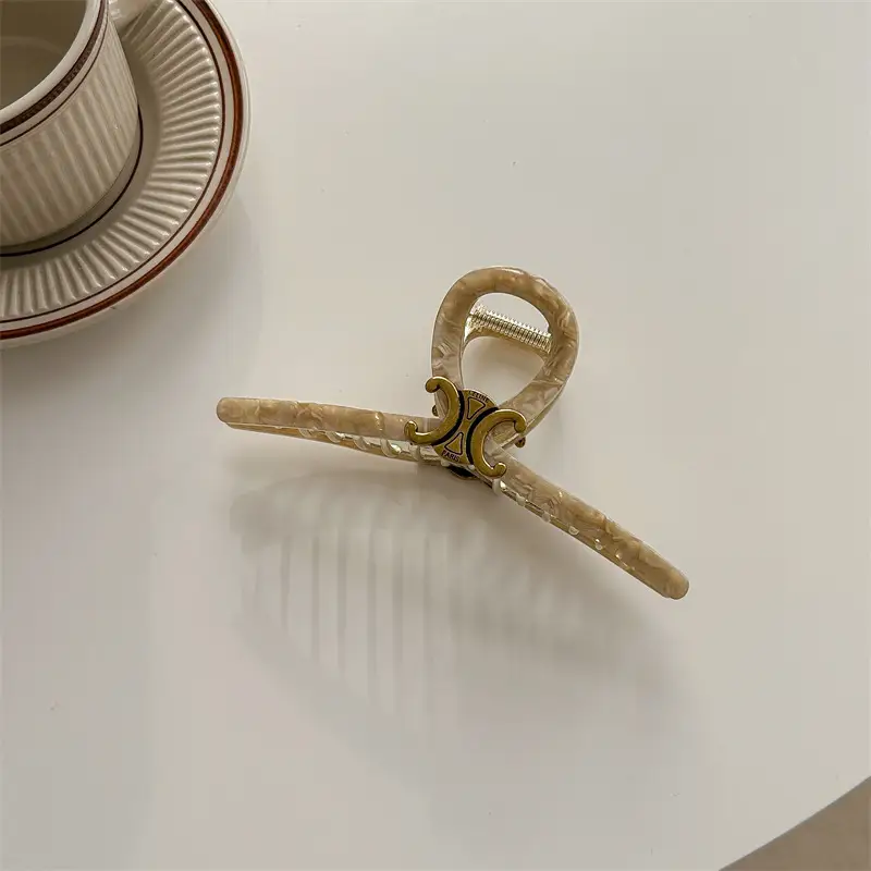 Oversized Retro Hairpin Women's Back Acetate Clip — feature 6