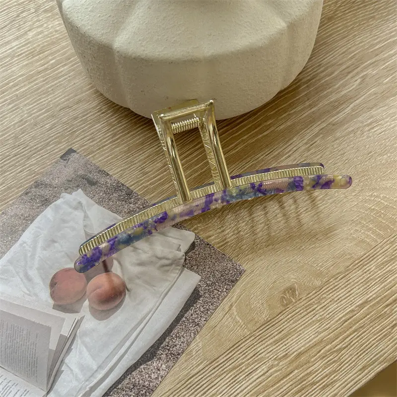 Oversized Retro Hairpin Women's Back Acetate Clip - Image 11