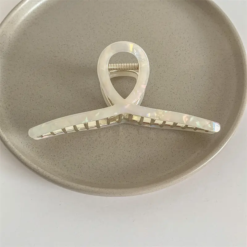 Oversized Retro Hairpin Women's Back Acetate Clip - Image 13