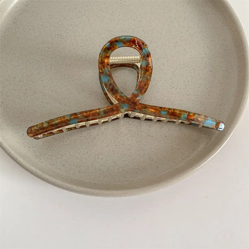 Oversized Retro Hairpin Women's Back Acetate Clip - Image 15