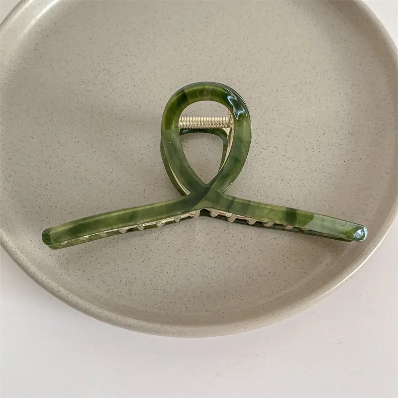 Oversized Retro Hairpin Women's Back Acetate Clip - Image 17