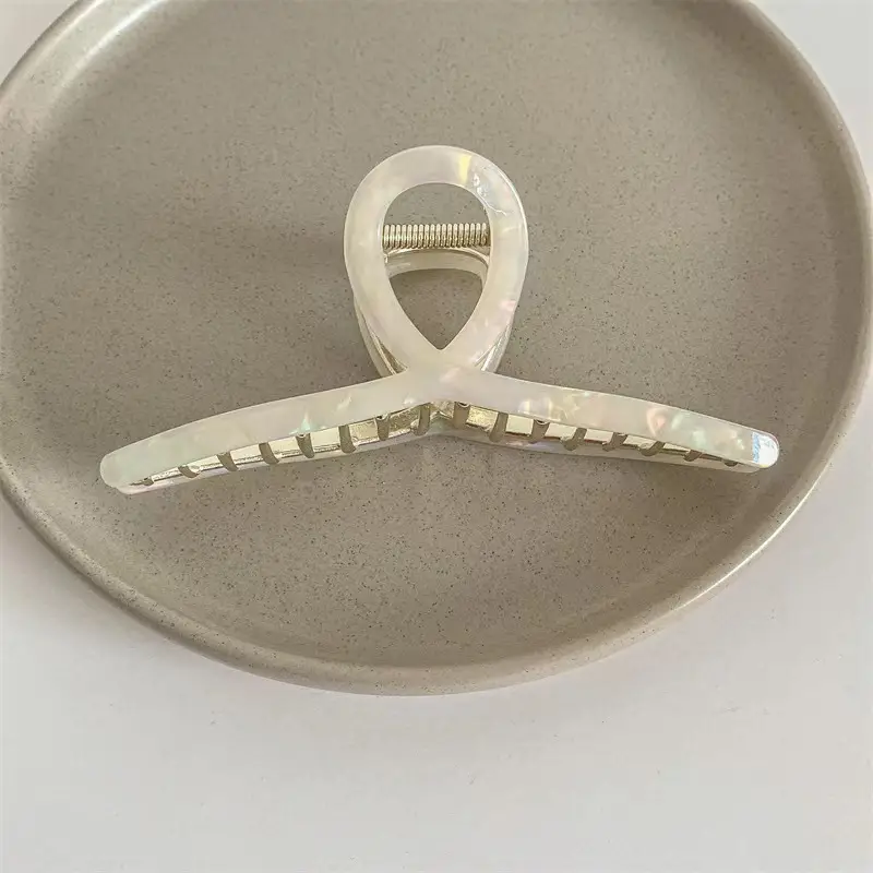 Oversized Retro Hairpin Women's Back Acetate Clip - Image 18